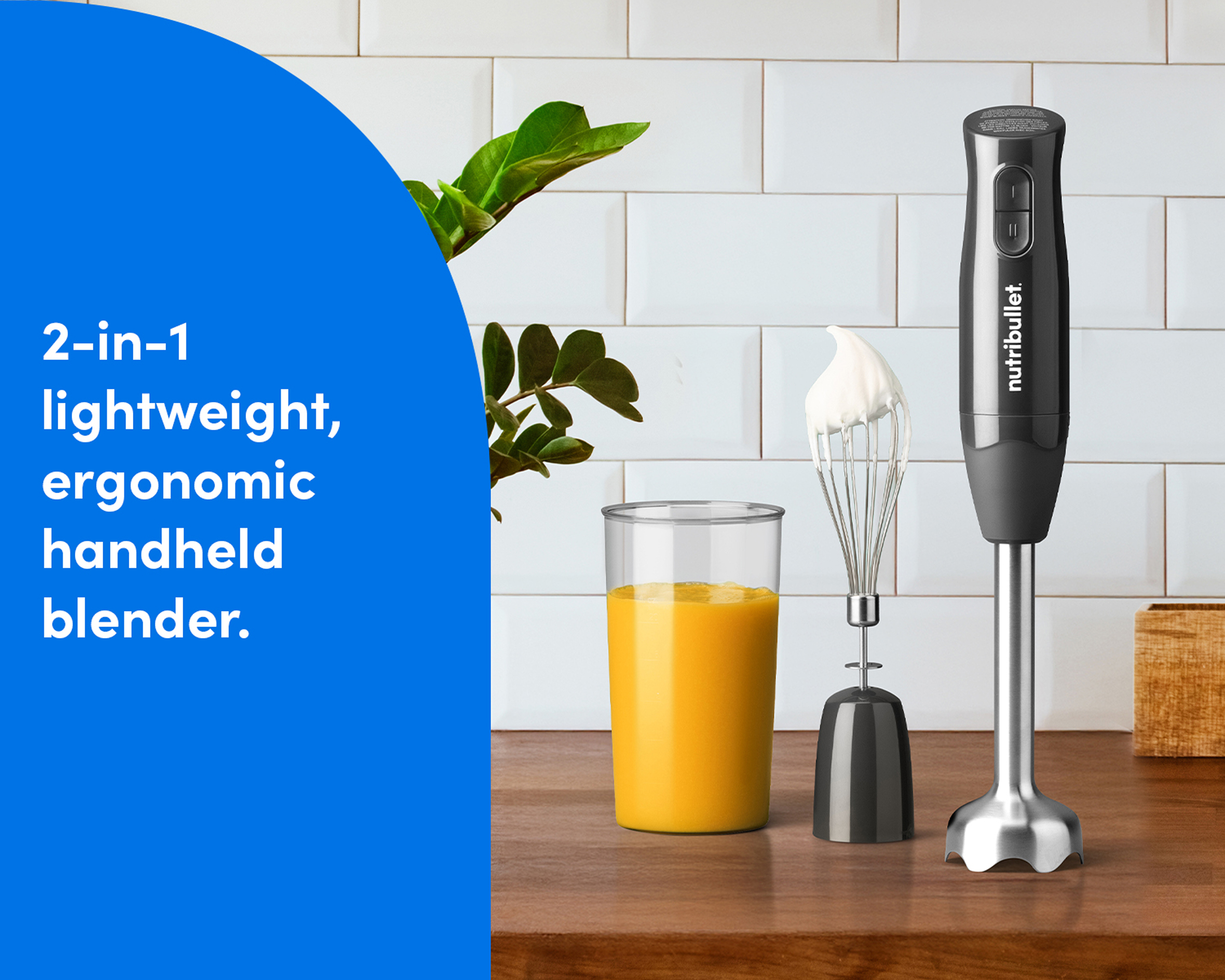 nutribullet blender zanurzeniowy 2 w 1 z końcówką do ubijania
